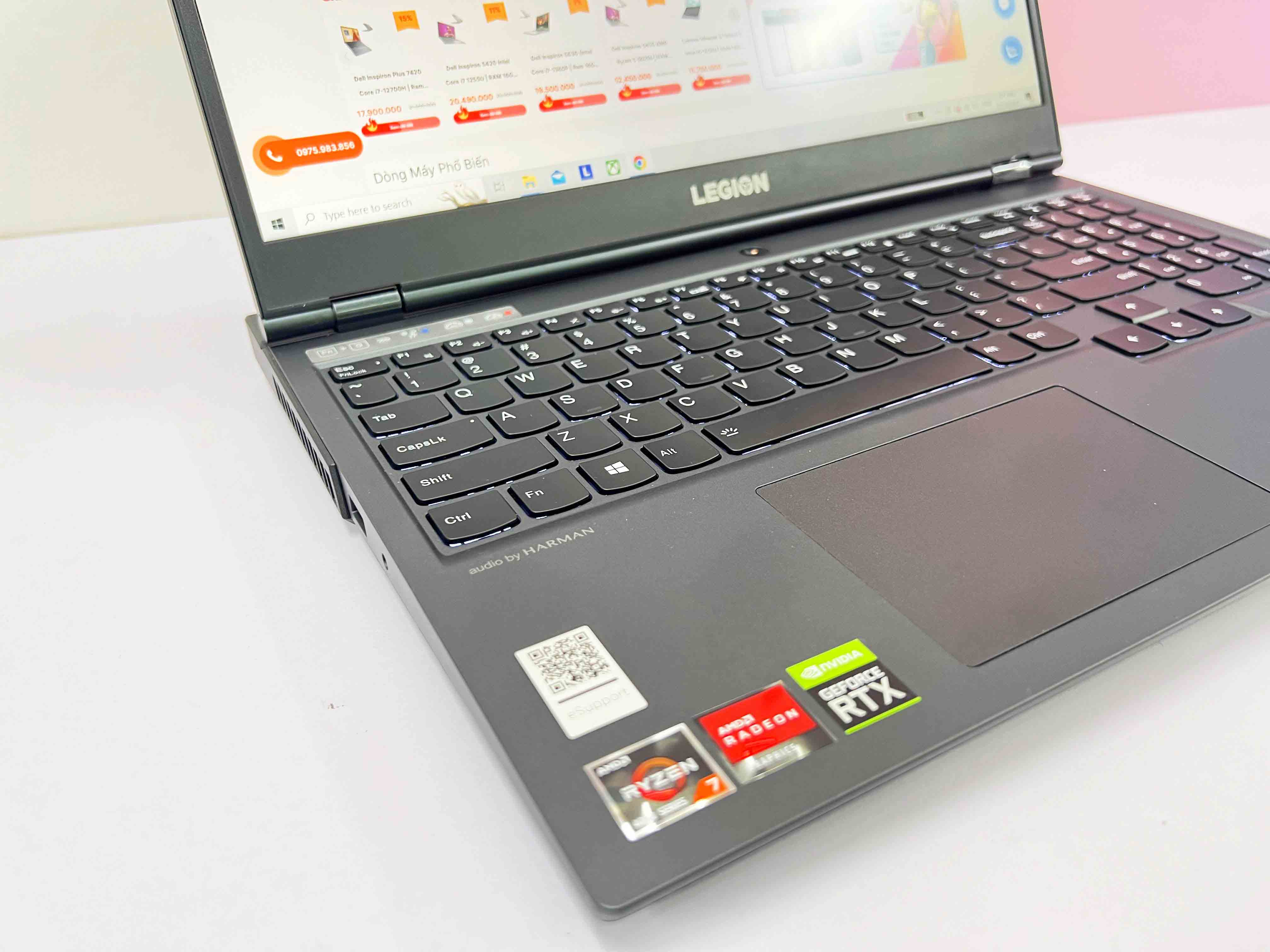 Lenovo Legion 5 15ARH05H ( Ryzen 7 4800H | RAM 16GB | SSD M.2 512GB | 15.6 Inch FHD 144Hz | Card RTX 2060 4GB ))
