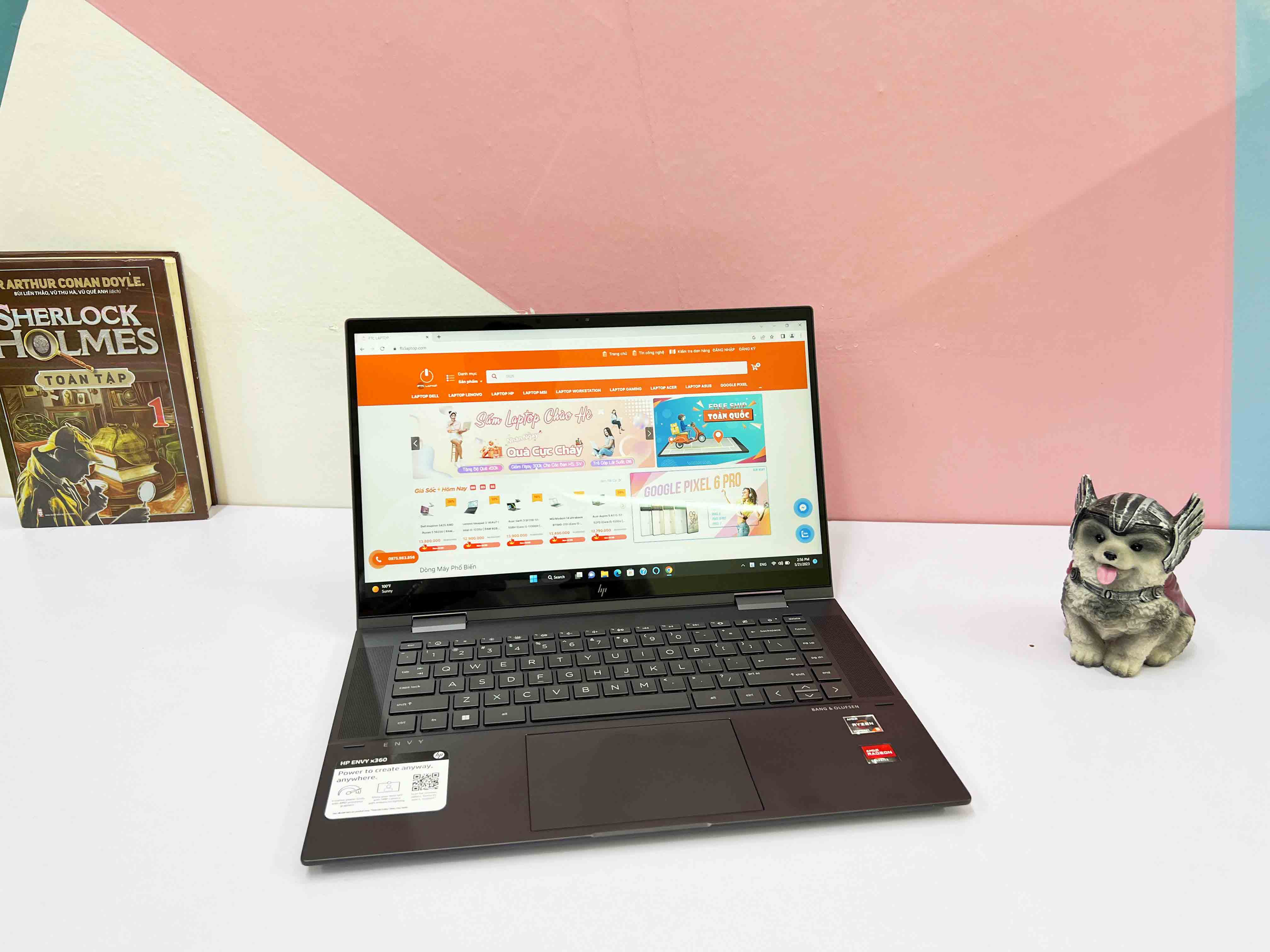 HP Envy X360 2in1 Laptop 15-ey0013dx (AMD Ryzen 5 5625U | RAM 8GB | SSD 256GB | 15.6" FHD Touch Screen 360 (1920 X 1080) | Card On AMD Radion Graphics R7)