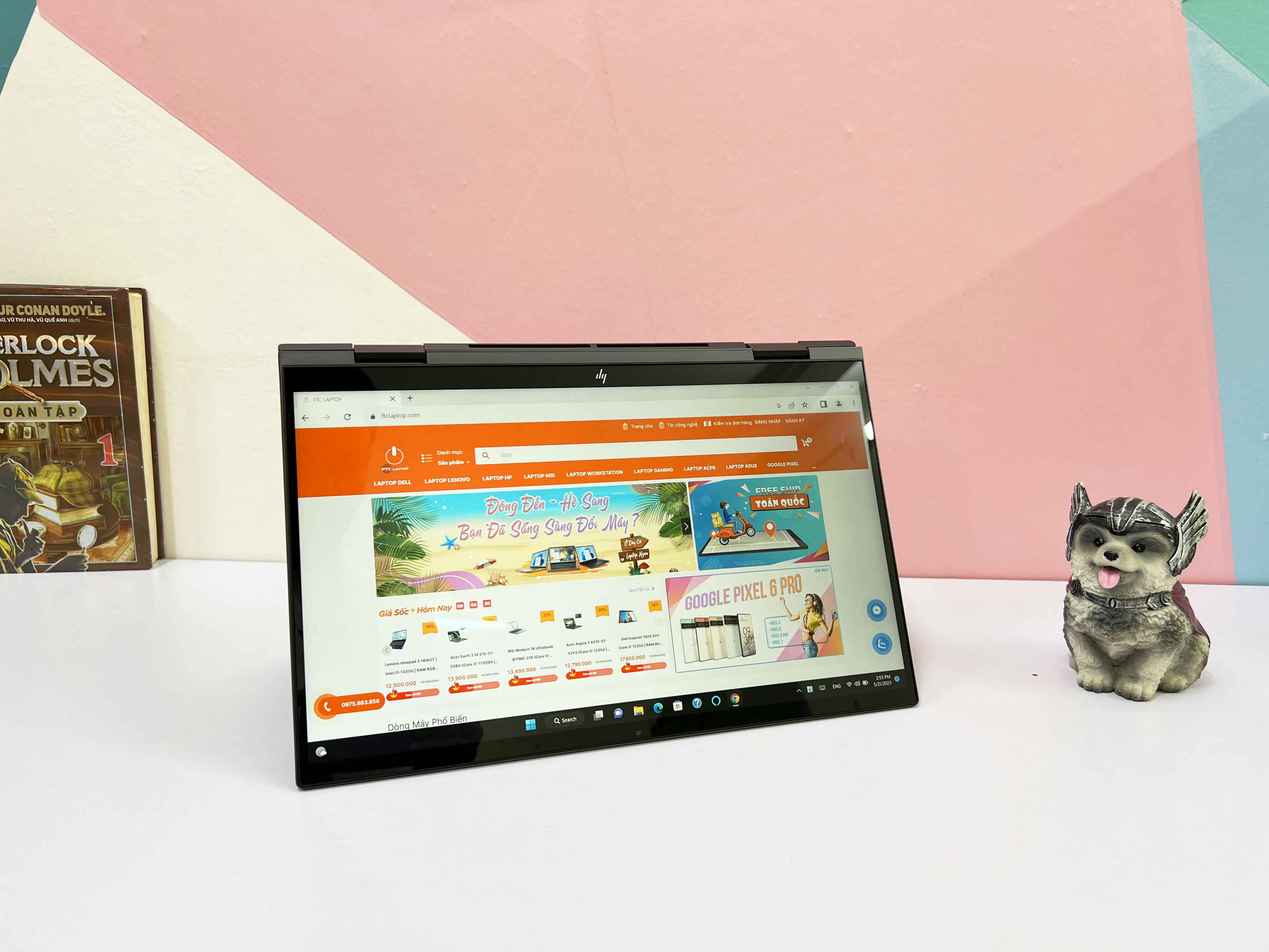 HP Envy X360 2in1 Laptop 15-ey0013dx (AMD Ryzen 5 5625U | RAM 8GB | SSD 256GB | 15.6" FHD Touch Screen 360 (1920 X 1080) | Card On AMD Radion Graphics R7)