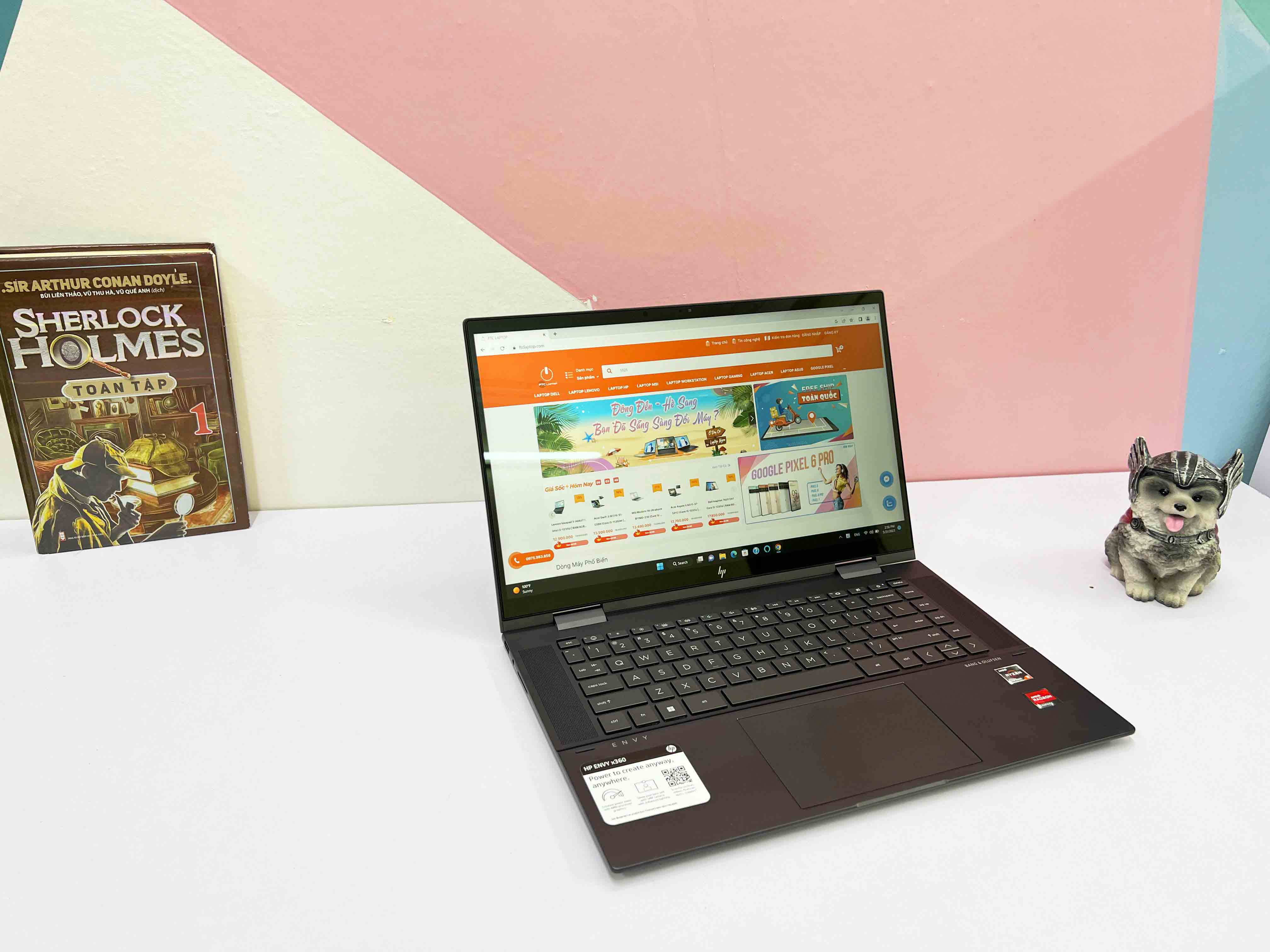 HP Envy X360 2in1 Laptop 15-ey0013dx (AMD Ryzen 5 5625U | RAM 8GB | SSD 256GB | 15.6" FHD Touch Screen 360 (1920 X 1080) | Card On AMD Radion Graphics R7)